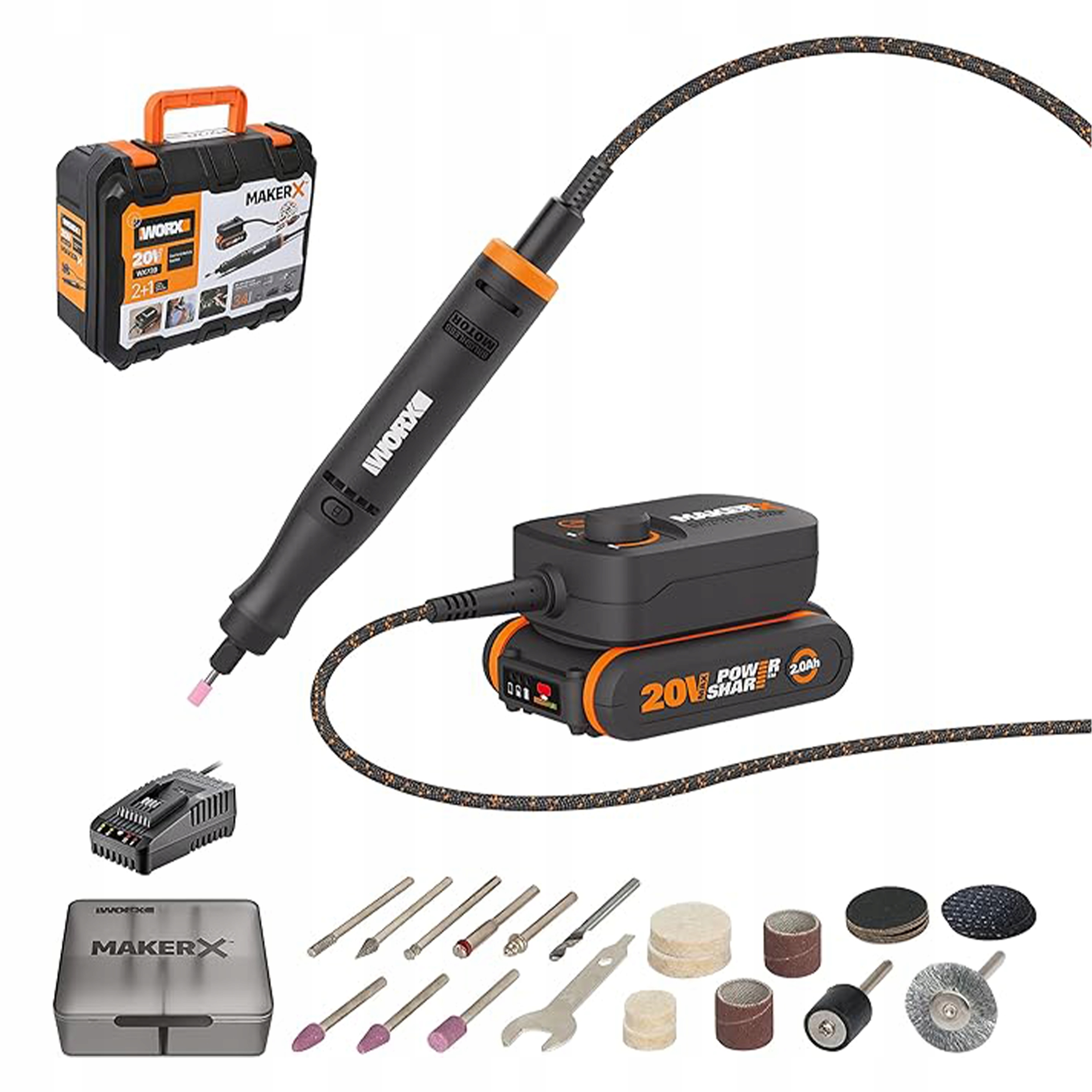 Multiszlifierka z akcesoriami MakerX Worx WX739