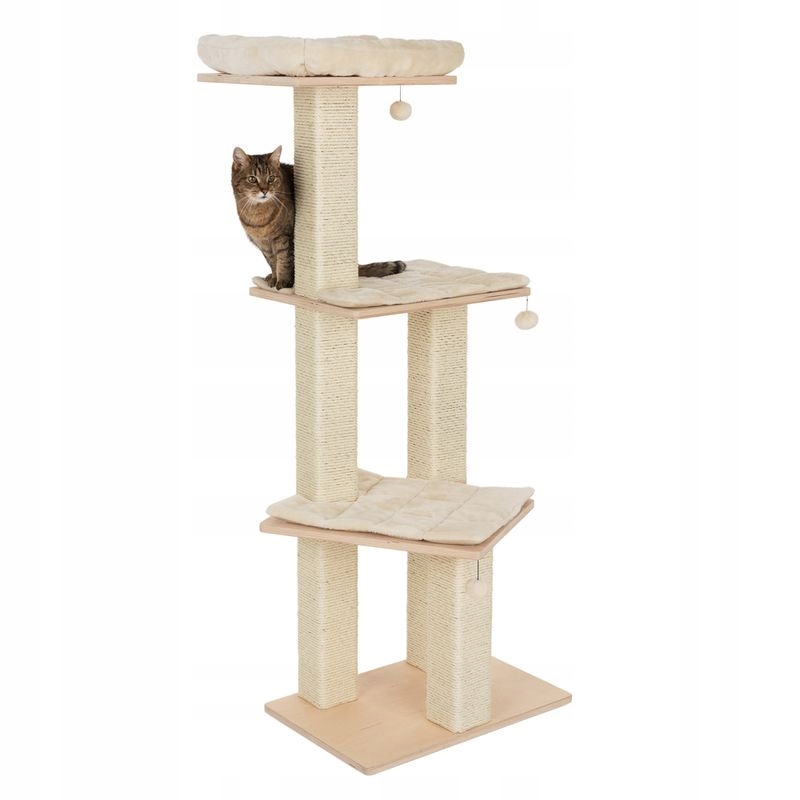 Levně Natural Paradise Škrabadlo pro kočky Orchid L Krémové 71x67x152 cm Velké Pevné