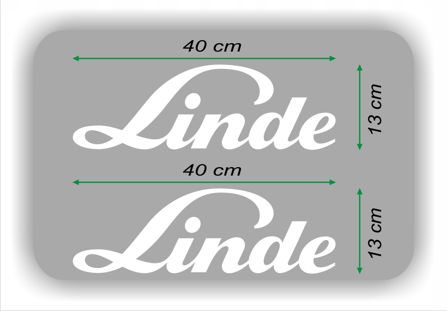 NAKLEJKA NAKLEJKI - LINDE - 2 szt. BIAŁE 40 cm NT