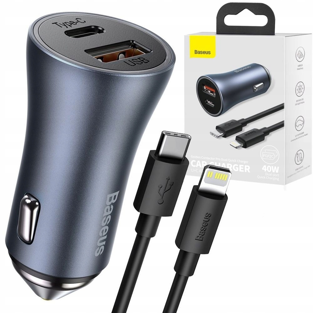 

Szybka Ładowarka Samochodowa 40W do iPhone 13 14
