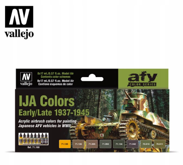 Vallejo 71160 Ija Colors Rané/Pozdní (1939-1945) Japonská císařská armáda