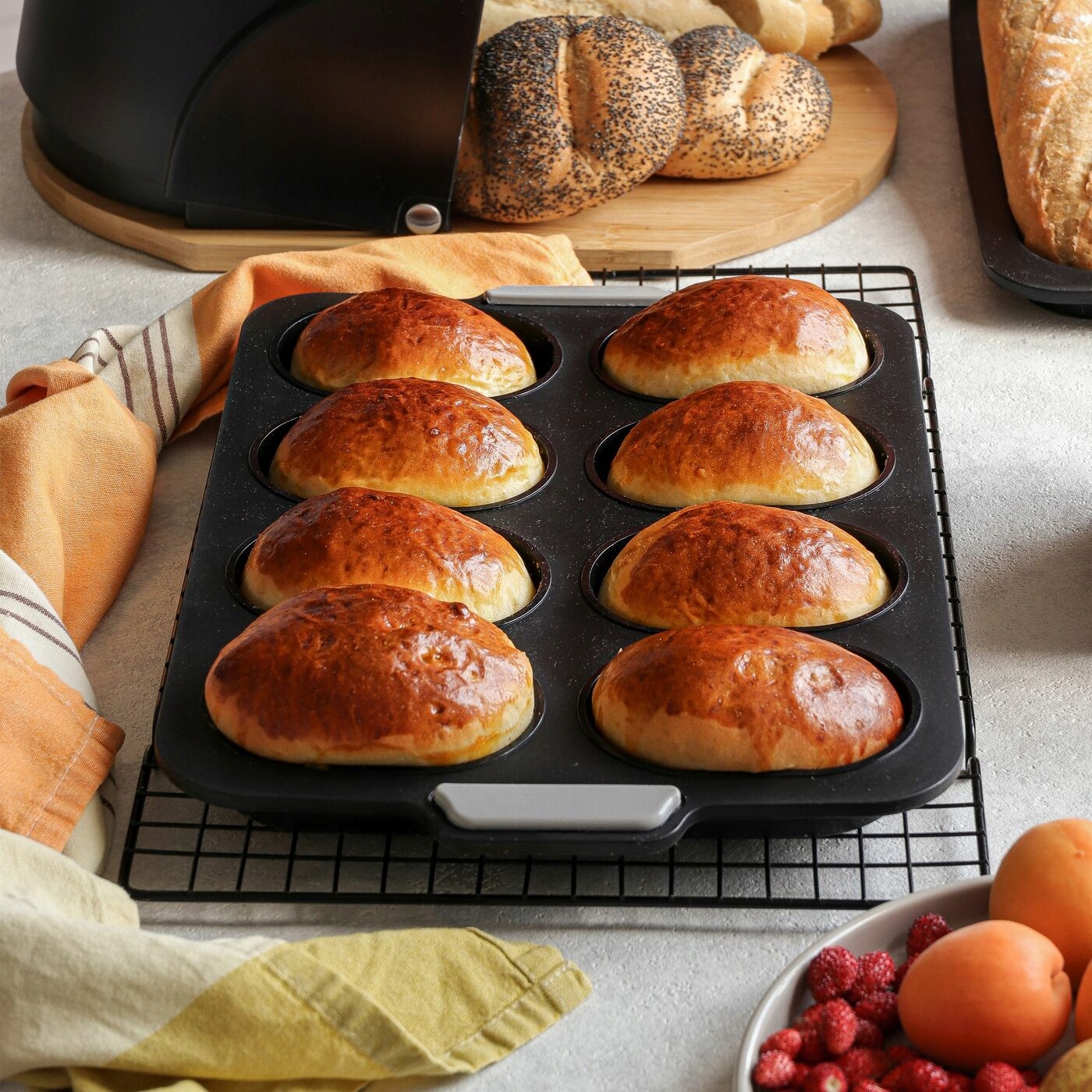 Forma do pieczenia bułek silikonowa 8 bułeczek Rodzaj forma do chleba