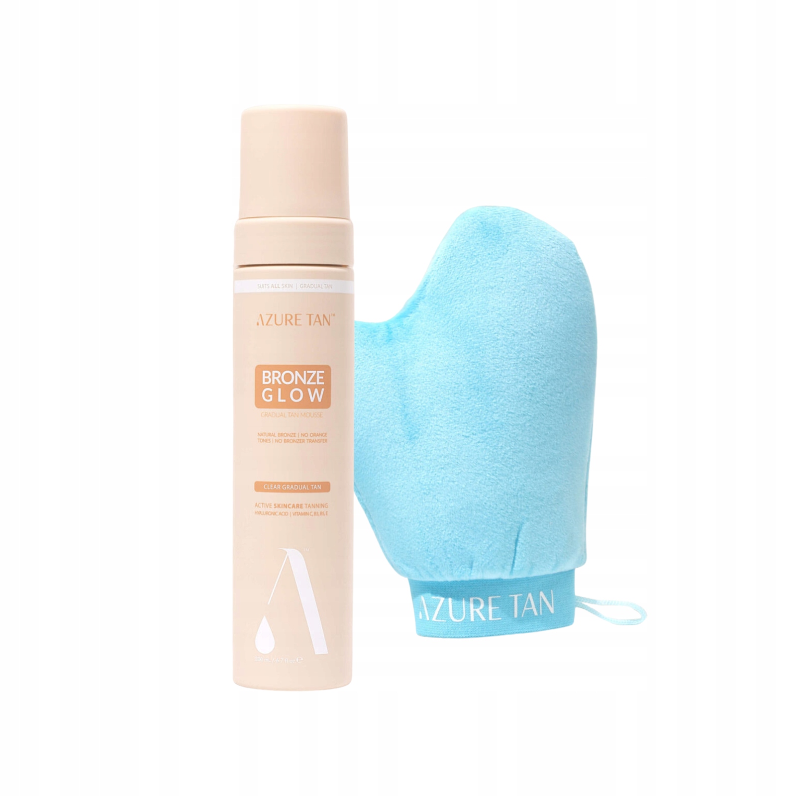 Azure Tan Pianka samoopalająca Bronze Glow light do medium 200ml + rękawica