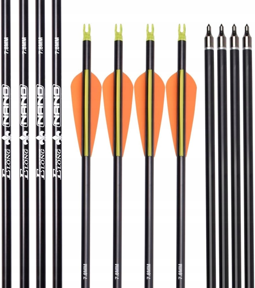 Elong Outdoor Strzały karbonowe do łucznictwa klasycznego, 12 sztuk