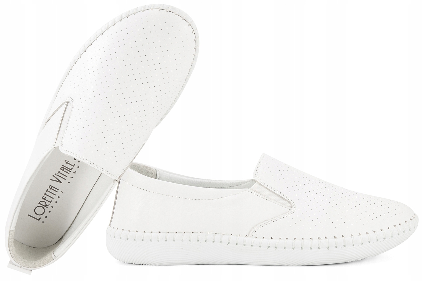 Loretta Vitale I-04 Dámské Mokasíny Polobotky Tenisky Kožené Vkládací 40