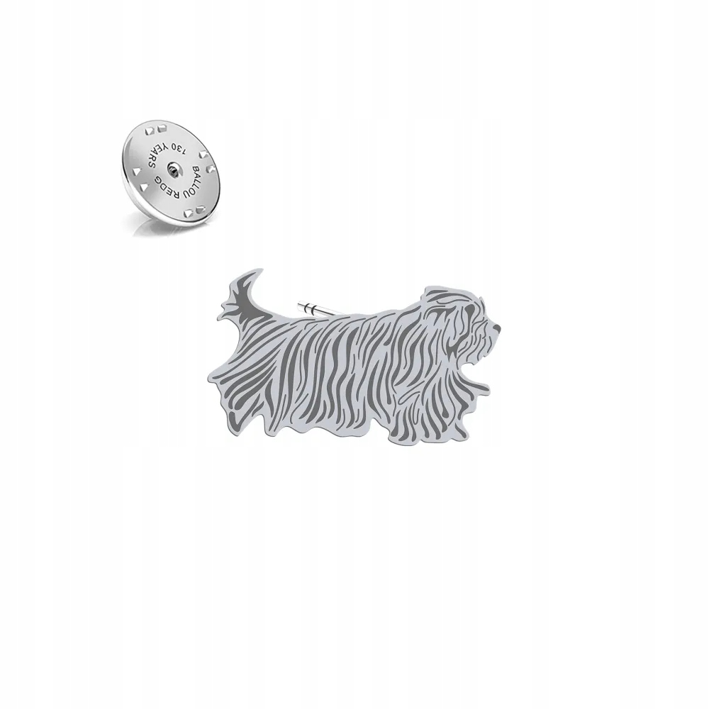 Odznak Stříbrná se psem Ovčáček z Bergama 925 Šperky Žena Dedikace