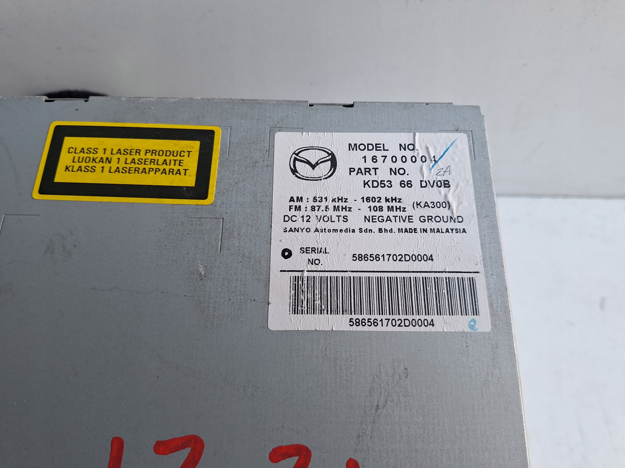 MAZDA CX-5 11-14 RADIO navigation KD5366DV0B