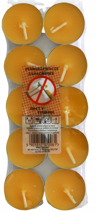 

Tealight Podgrzewacze Zapachowe Anti Tabac