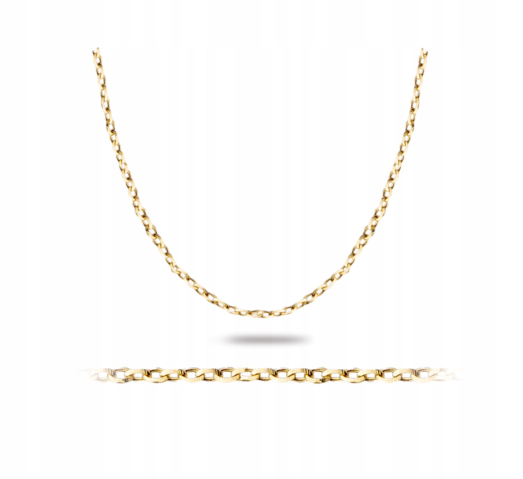 Krásný Jemný Diamantový Zlatý Řetízek 585