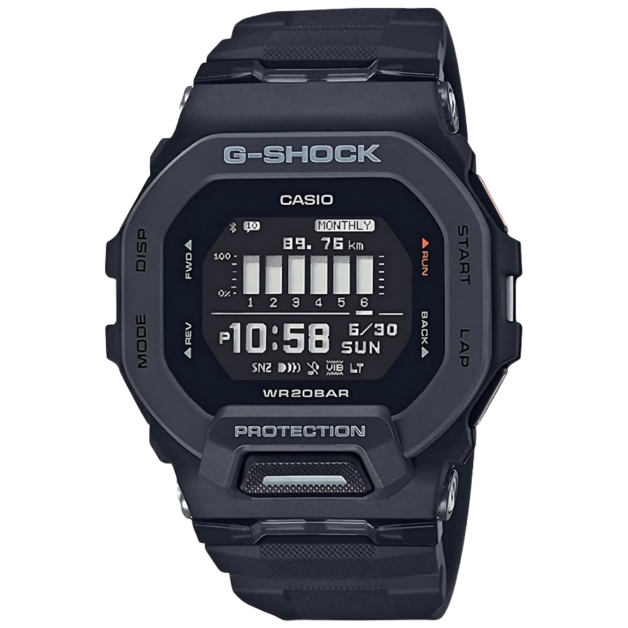Pánské Hodinky Casio G-shock GBD-200-1ER Bt Kroky Trénink Vodotěsné WR200