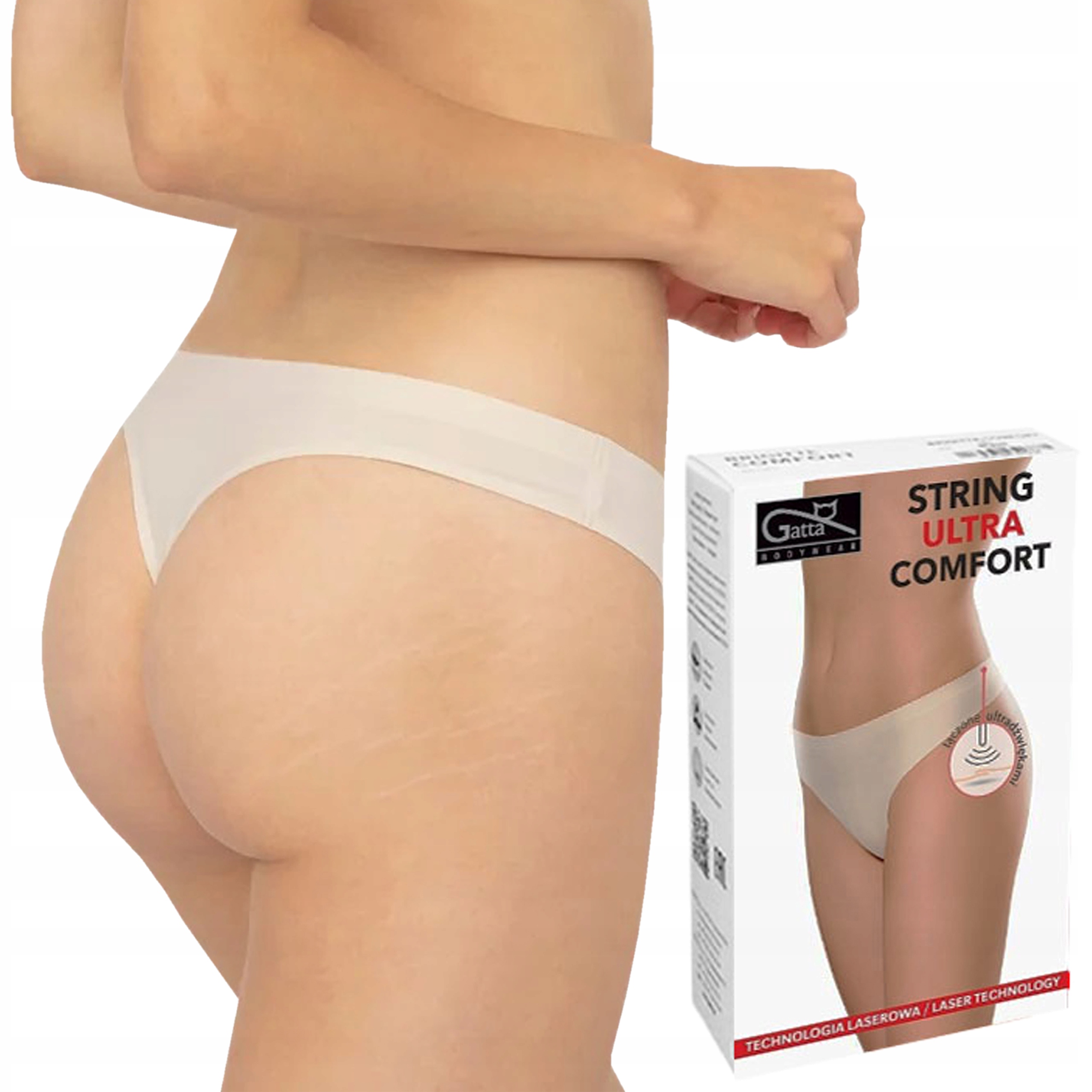 

Gatta Stringi Comfort, bezszwowe, Beżowe, Xs