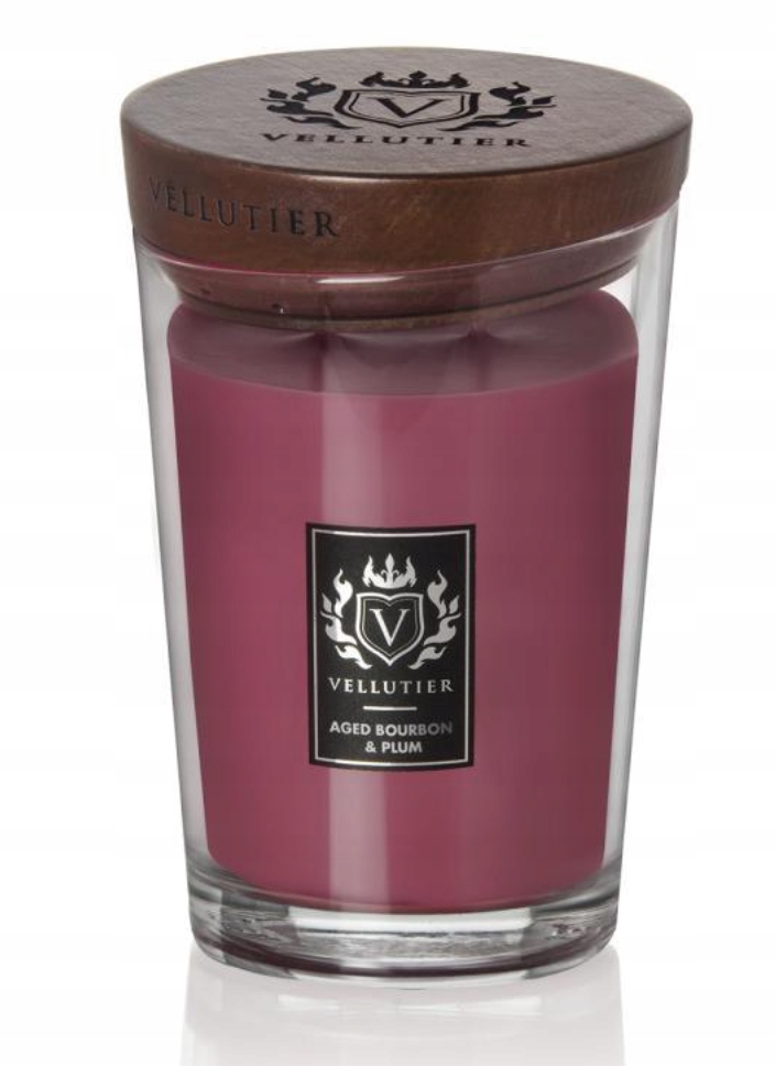 Vellutier Svíčka Velká Sklenice Aged Bourbon & Plum