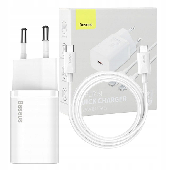 

Ładowarka sieciowa Baseus Usb-c 3A 25W kabel