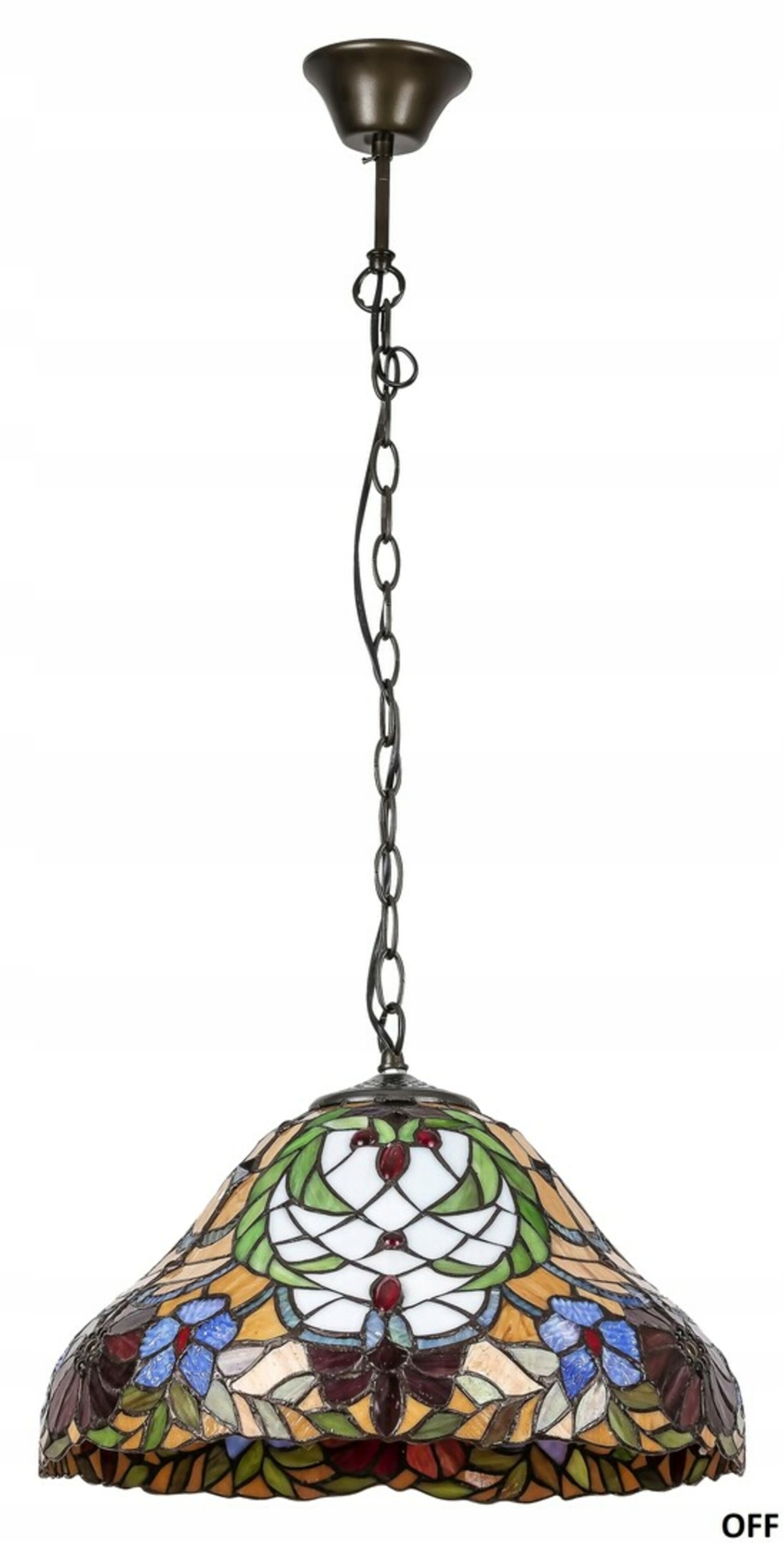 Rabalux Mirella lustr E27 2x60W, tiffany sklo, bronzová, 41 cm