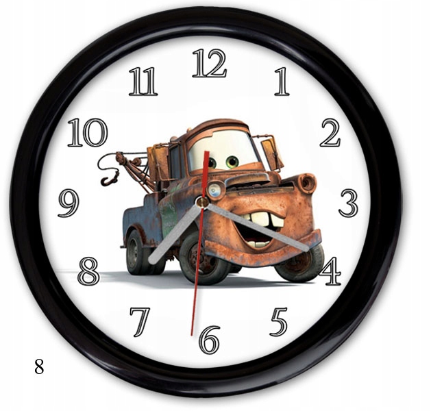 ZEGAR ŚCIENNY PL AUTA AUTKA CARS CAR dla dzieci PL Cechy dodatkowe mechanizm kwarcowy