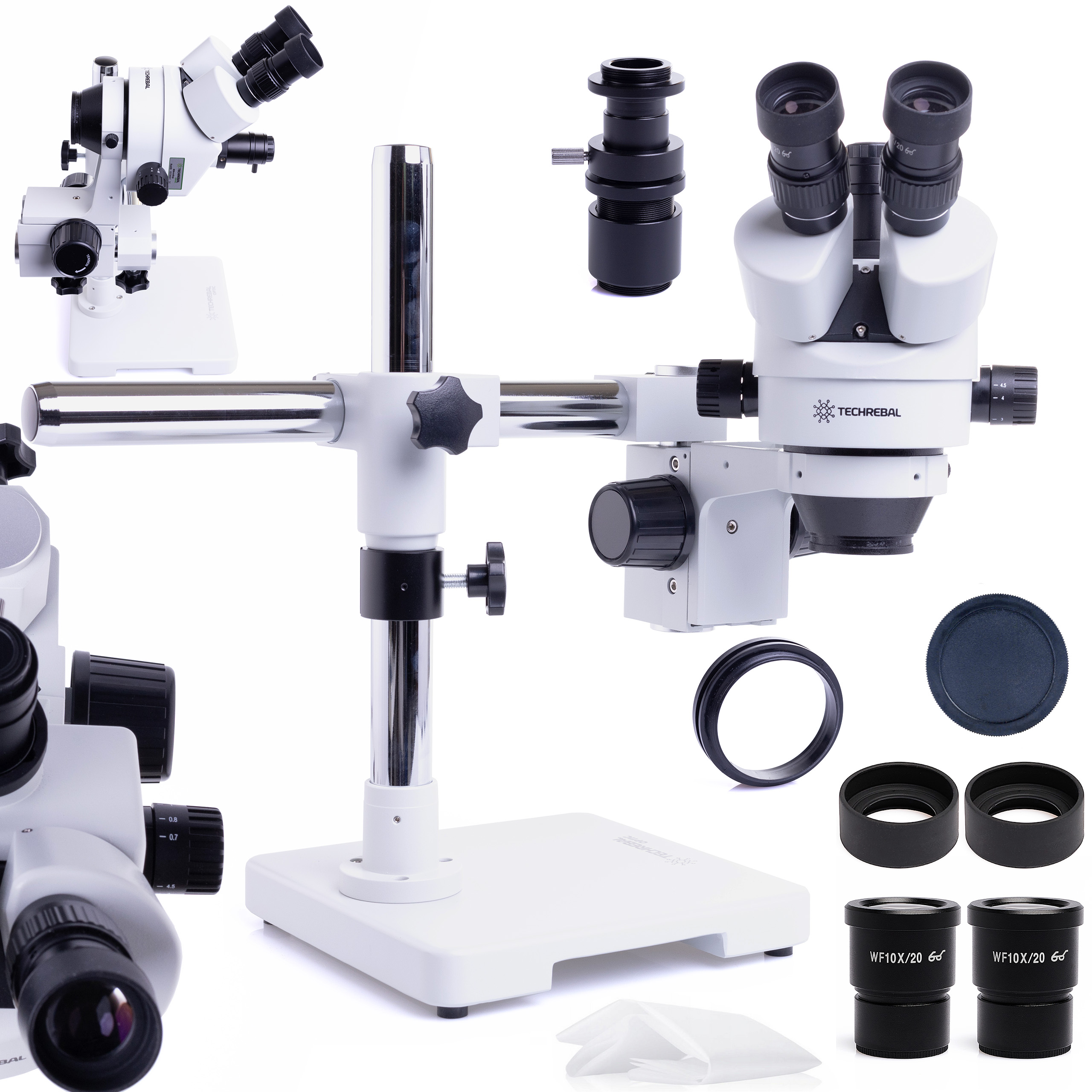 Profesionální Stereoskopický Optický Mikroskop 10HS Techrebal 7-45X Držák