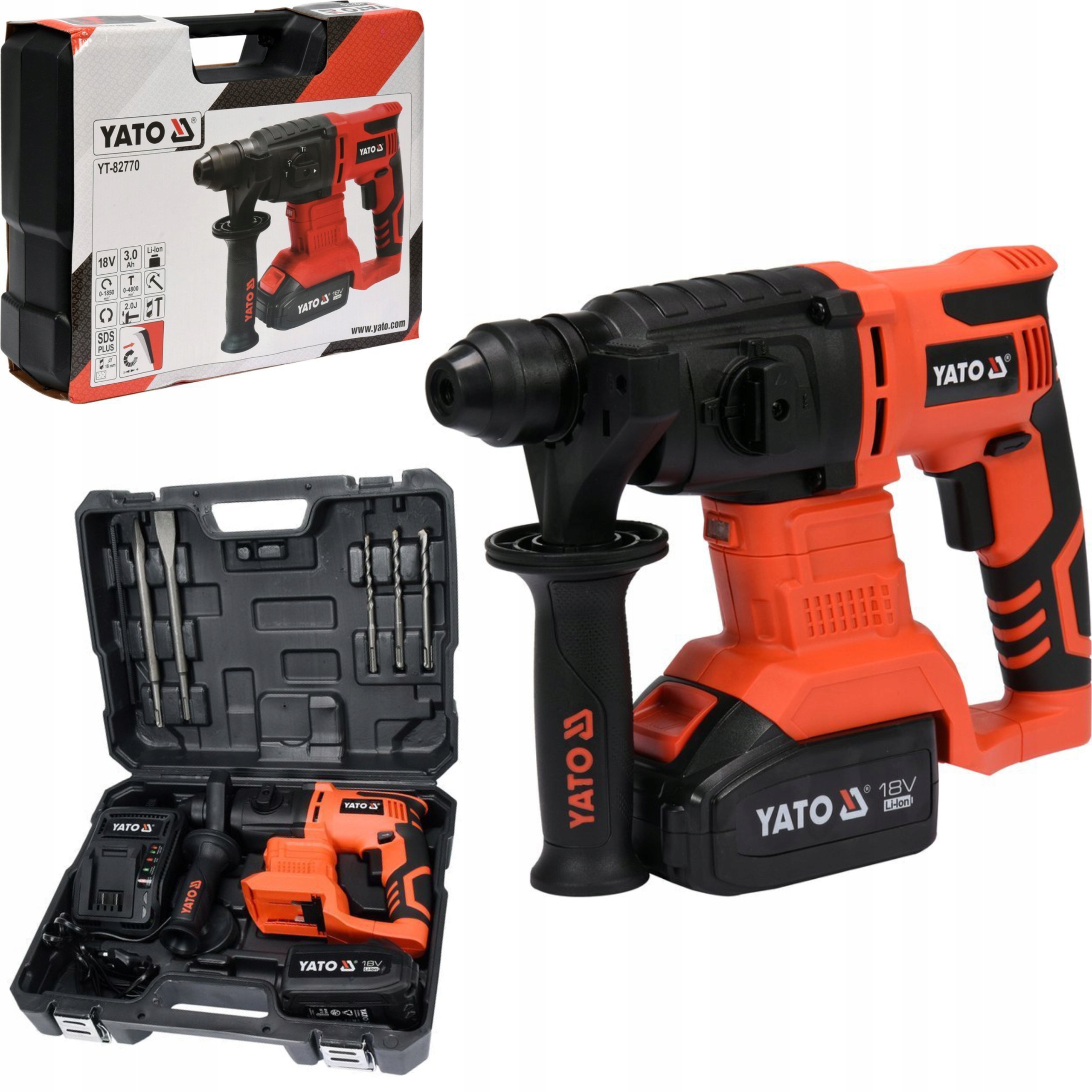 MŁOTOWIERTARKA UDAROWA AKUMULATOROWA MŁOT SDS PLUS