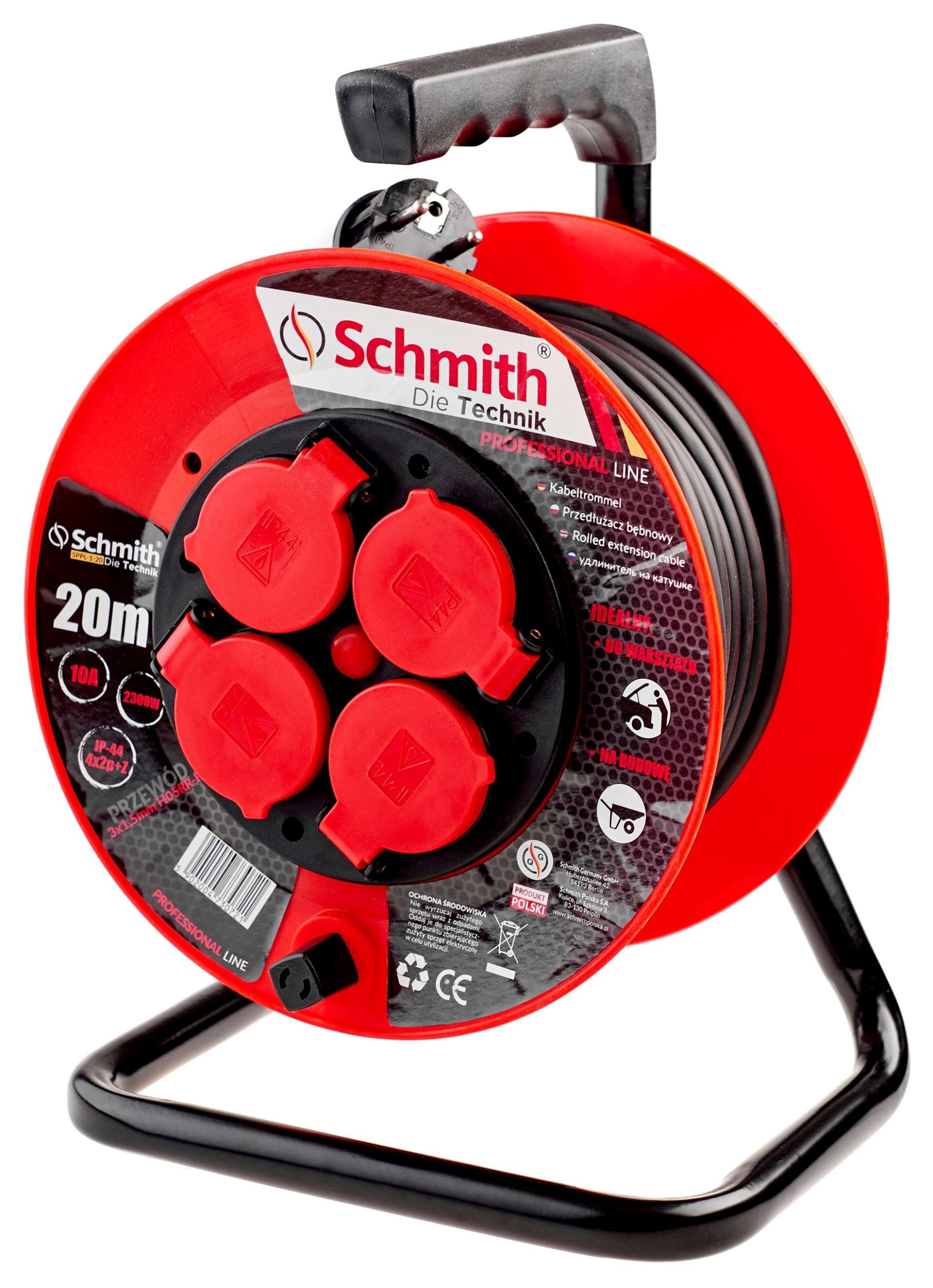 Prodlužovací Kabel Bubnový 20 m 3x2,5 M Schmith SPPL-3-20