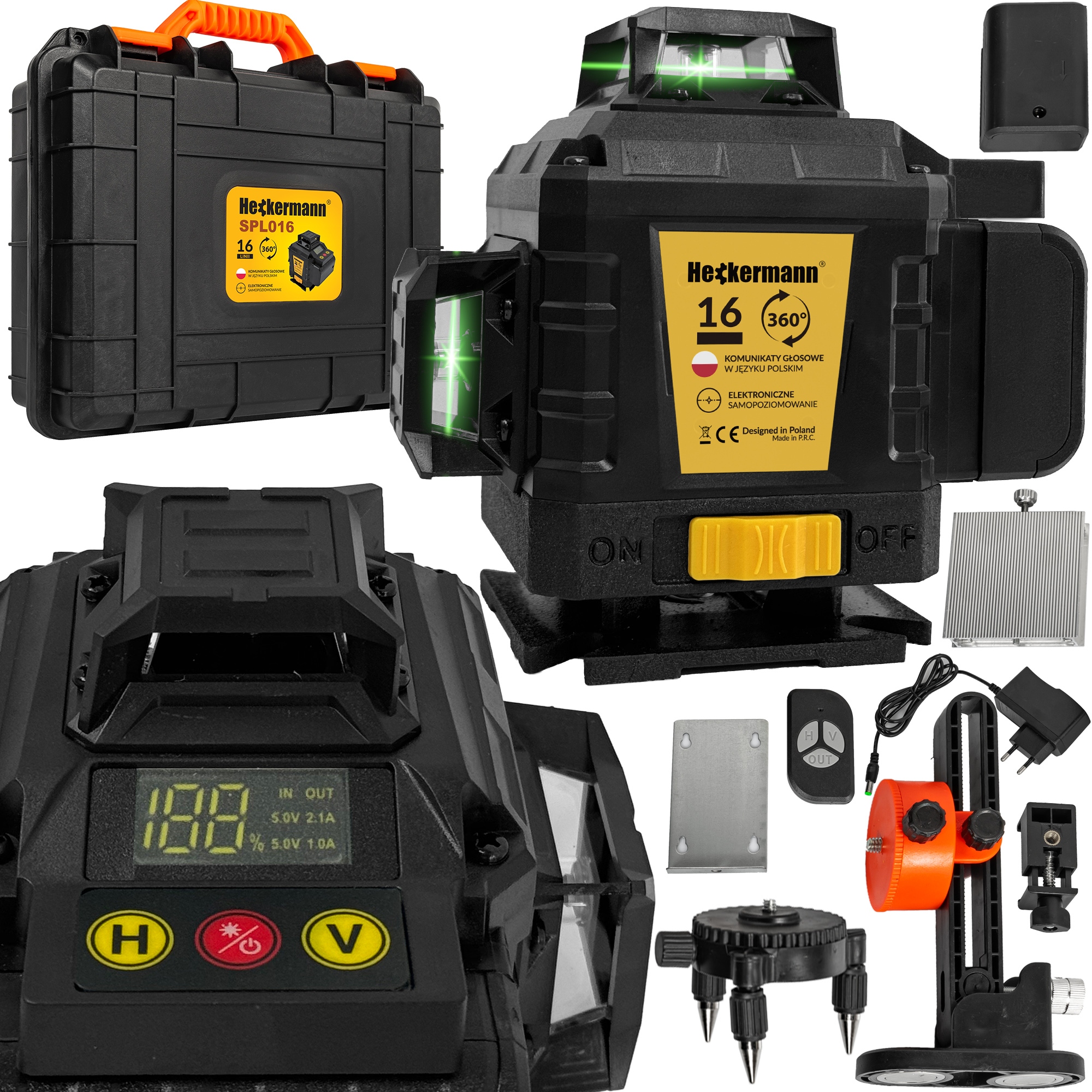 Laserová Vodováha 360 Rovinná 4D Laser Křížový Samonivelační