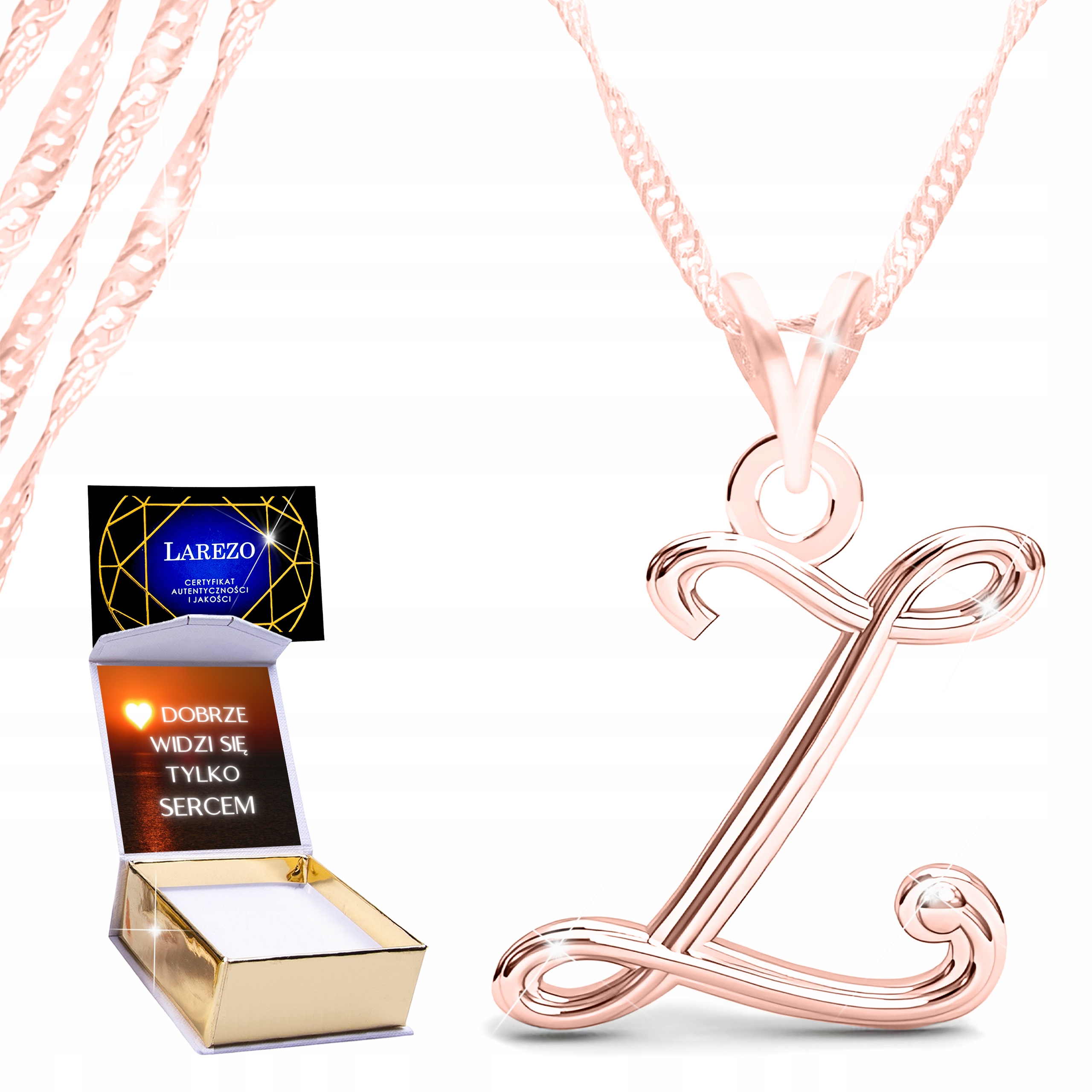 Náhrdelník 925 Pozlacený 18K s písmenem Písmeno Z Iniciál Dámské Stříbro Potisk