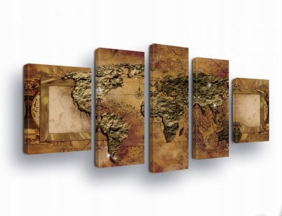 Obraz 170x100 Mapa sveta Starý štýl starožitné cestovanie vintage dekorácia