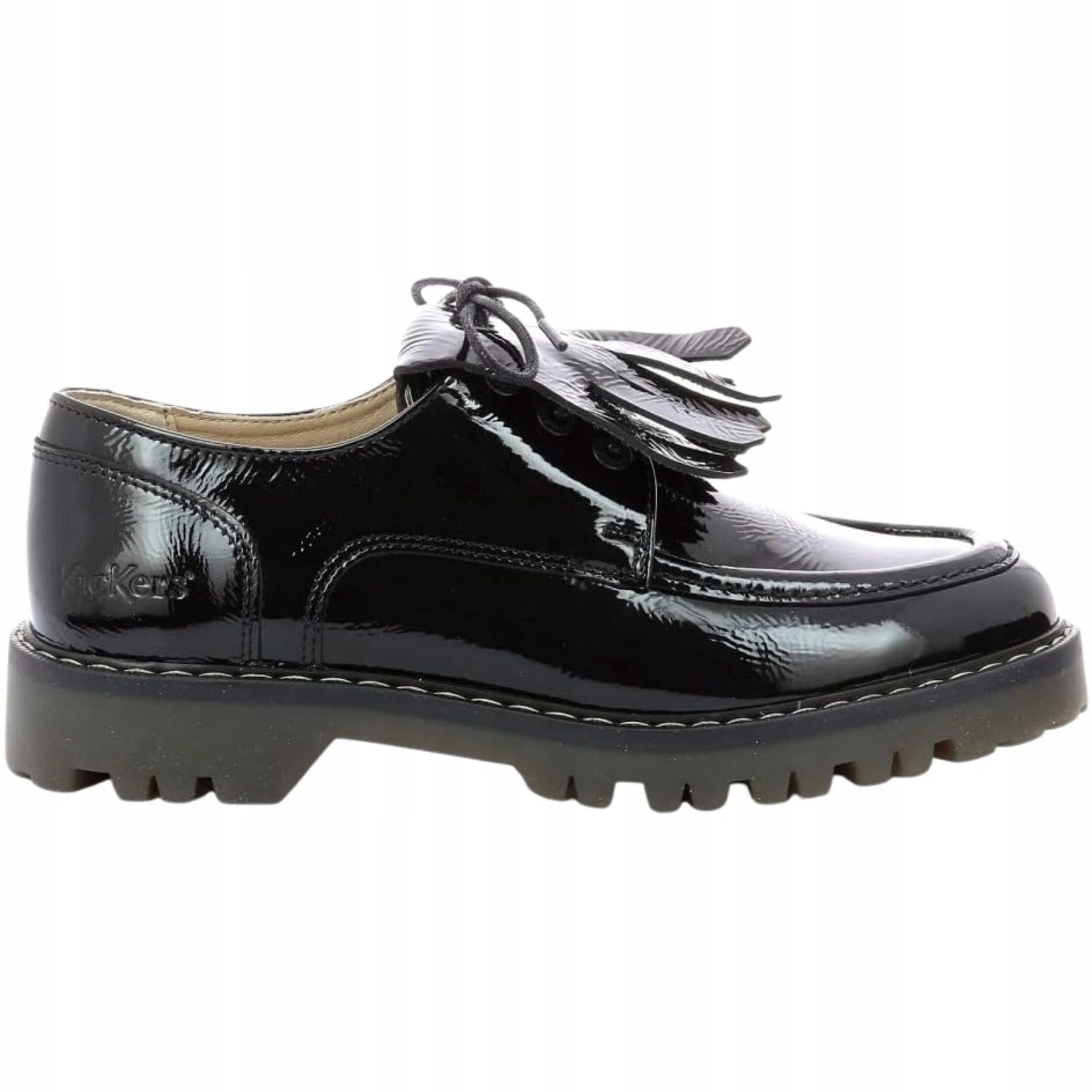 Dámské kožené mokasíny Kickers lakované kožené polobotky vel. 36