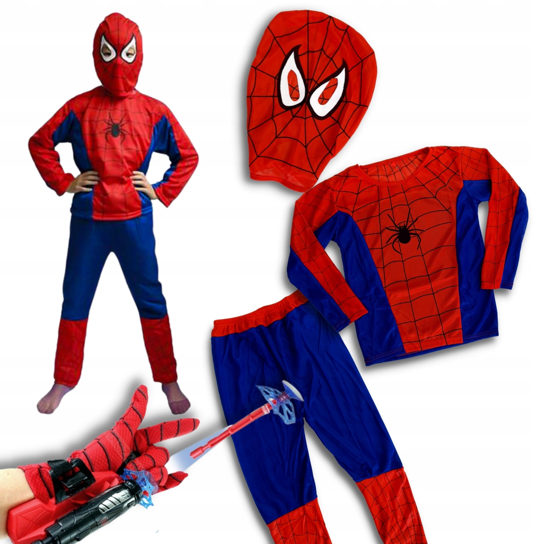 

Zestaw Strój Spiderman 4-6lat Rękawica Wyrzutnia