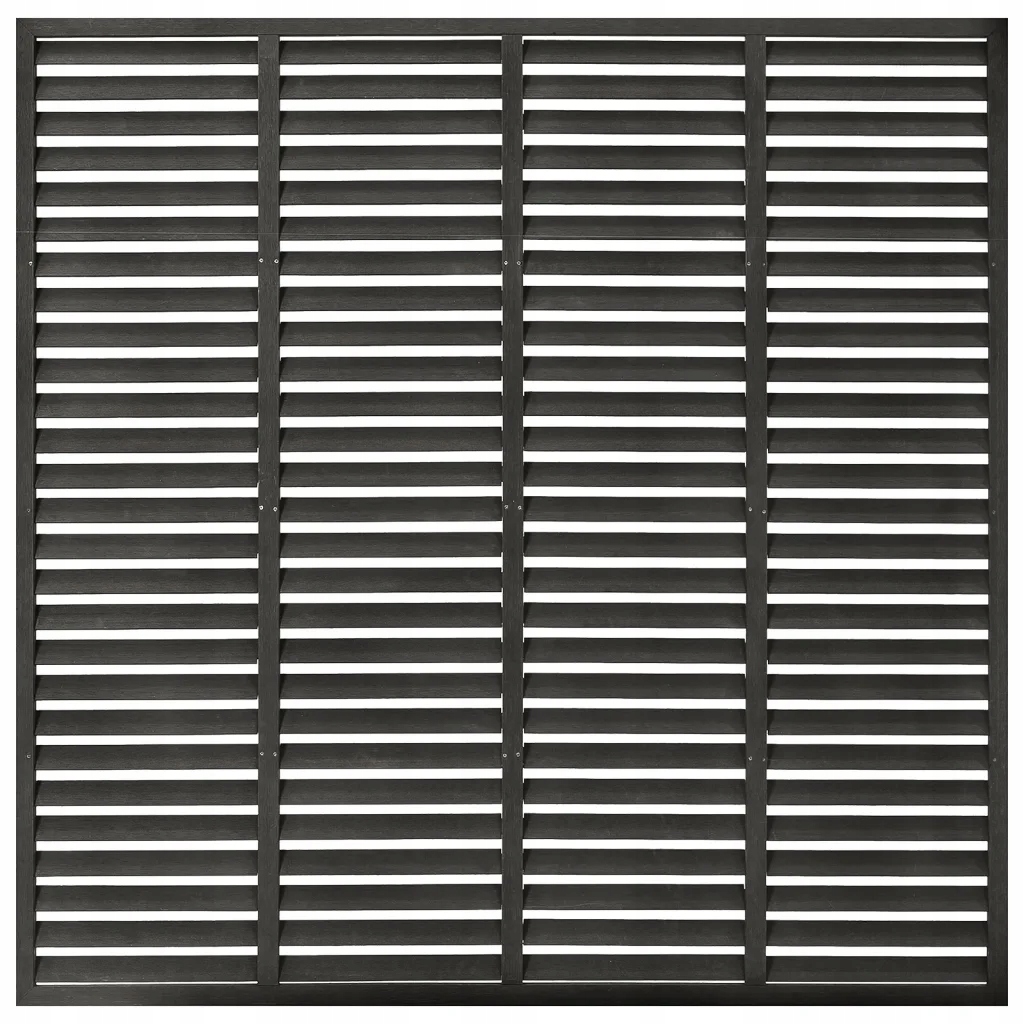 Wpc/pvc plotový panel žaluziový 180x180 cm tmavě šedý