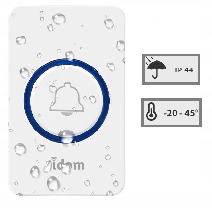 BEZPRZEWODOWY DZWONEK DO DRZWI IDOM BEZBATERYJNY EAN (GTIN) 0652217028171