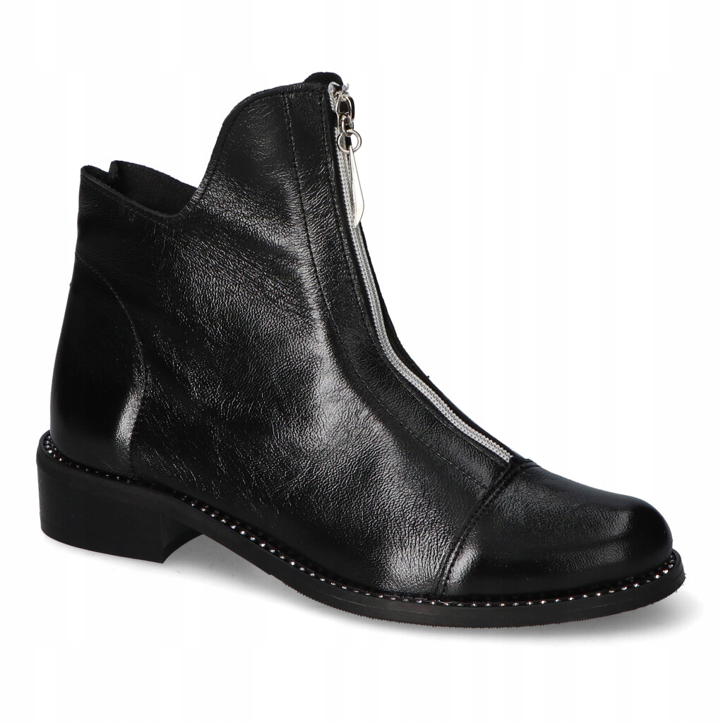 Kotníkové Boty Nicole 2840/037 Černý lak 37