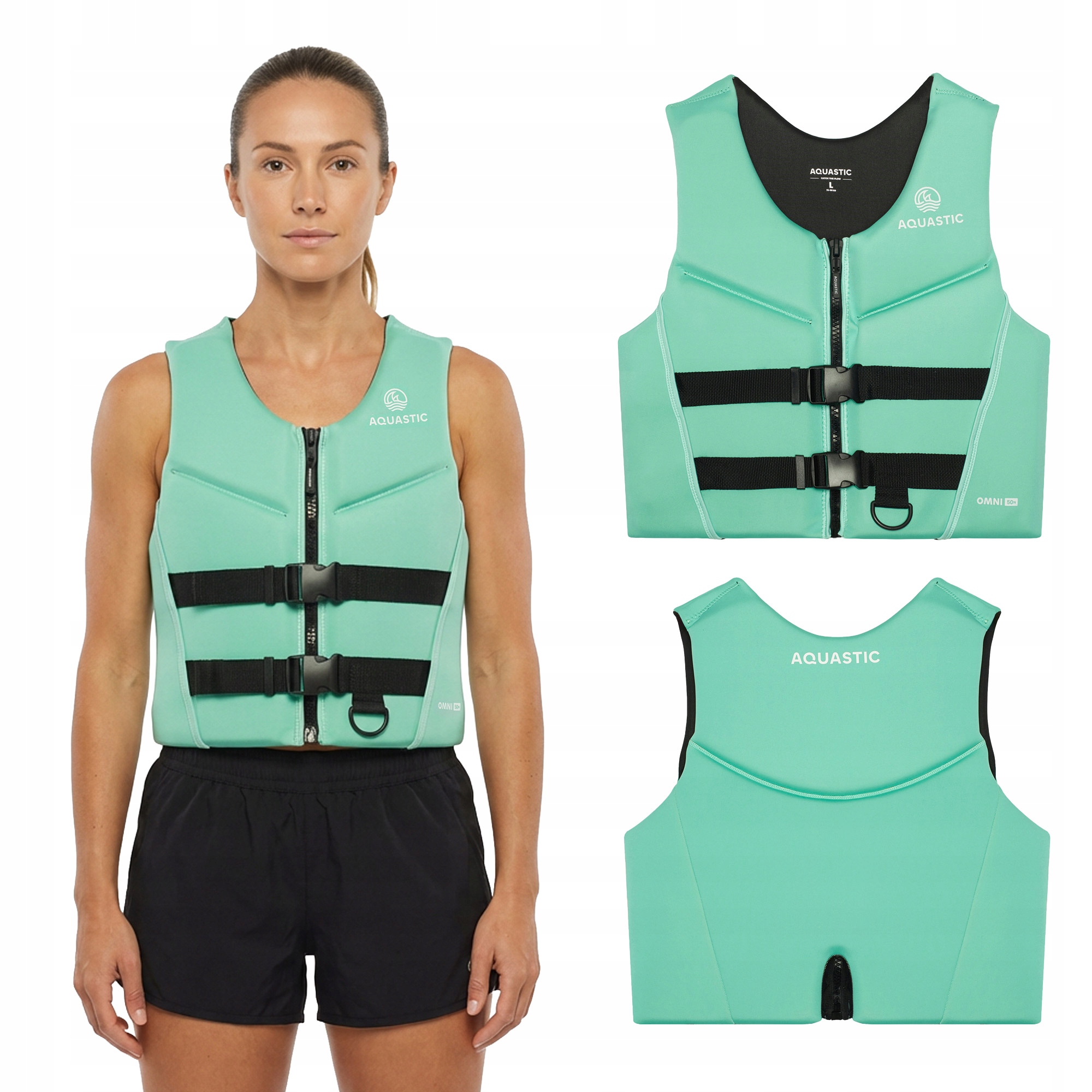 Kamizelka asekuracyjna Aquastic Omni 50N na kajak i Sup XL (90-95 kg)