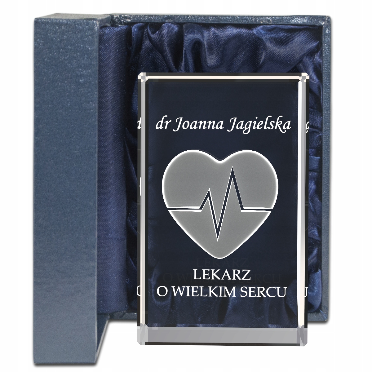 Kryształ z trójwymiarowym sercem – idealny dla lekarza z pasją