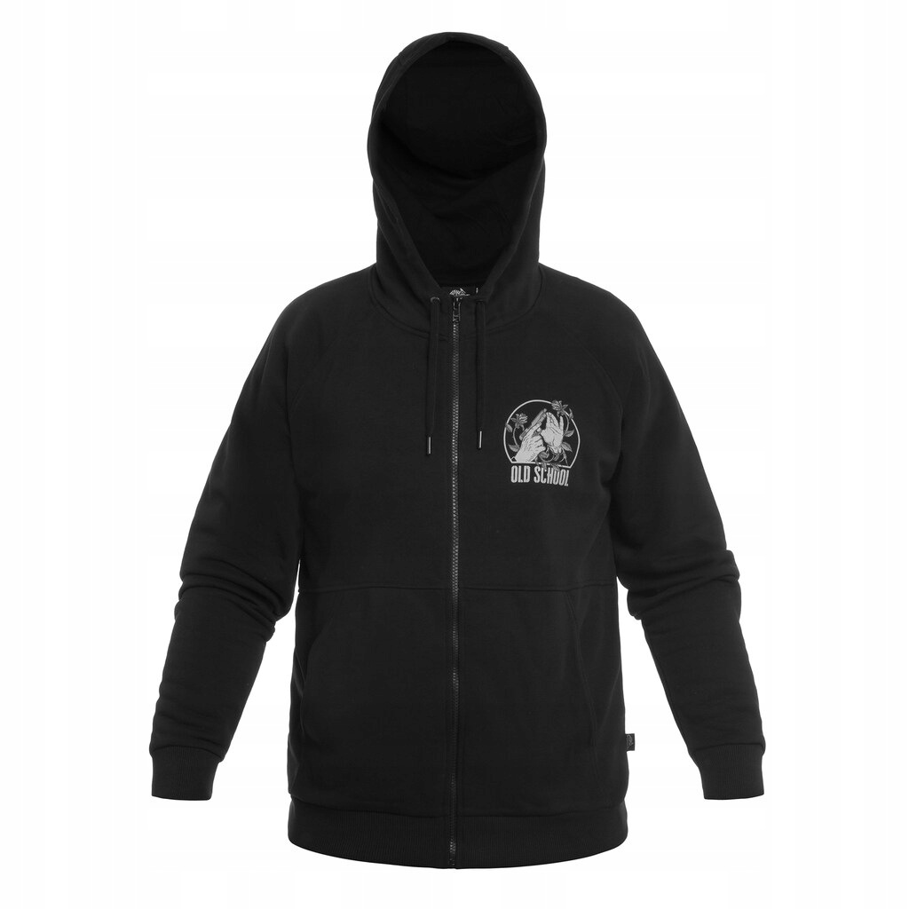 Pánská rozepínací mikina s kapucí Helikon-Tex Full-Zip Old School Black M