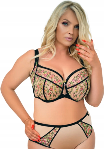 Krisline Podprsenka Daisy Beige/béžová/černá Soft Full Cup 100F
