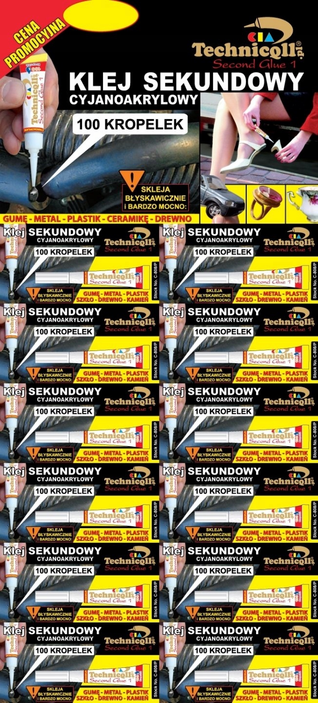 

Klej cyjanoakrylowy sekundowy Technicqll paletka 1