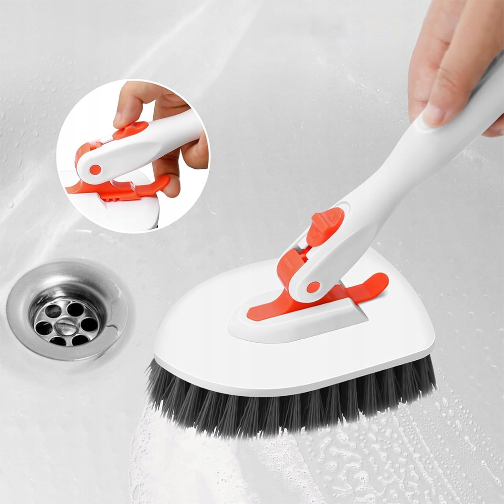 Levně Teleskopický Kartáč Do Koupelny 3V1 S Rotační Hlavou A Kartáčem