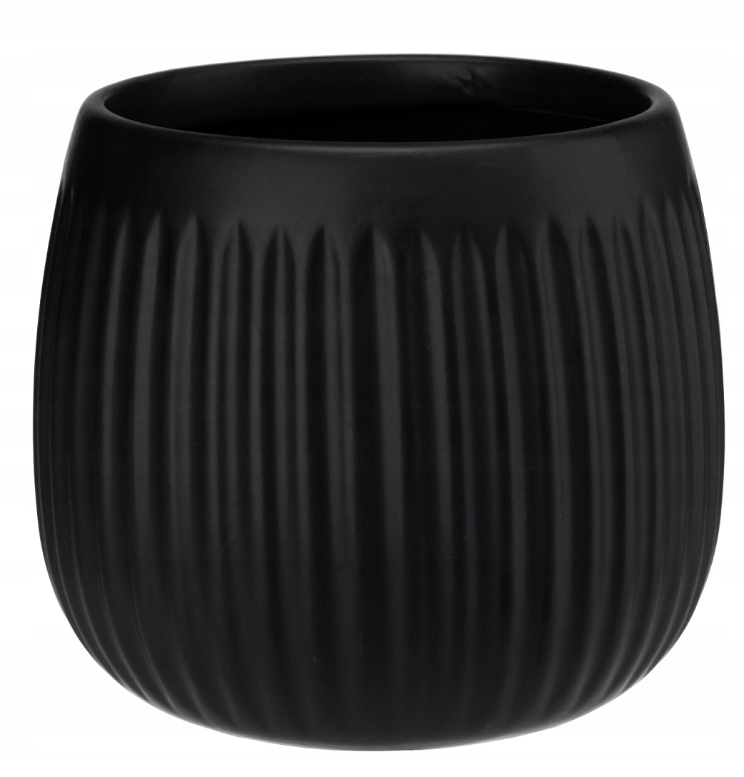 

Osłonka doniczka ceramiczna Sonya 16 cm czarna mat