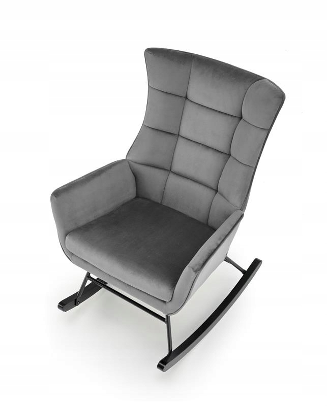 Wypoczynkowy Fotel Bujany BAZALTO szary welur EAN (GTIN) 5905248124769