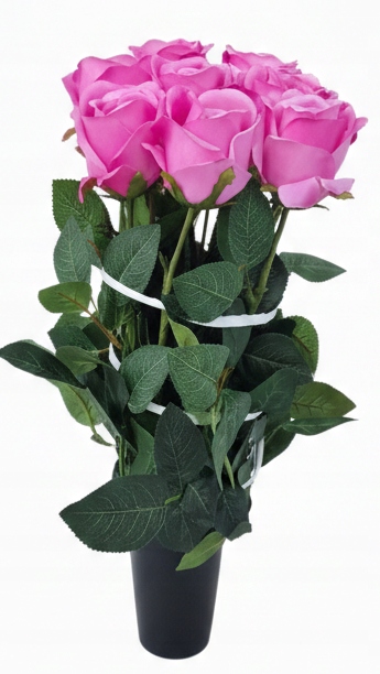 Prémiová Kytice Růžových Růží! Do Vázy Umělé Květy Na Hrob Hřbitov