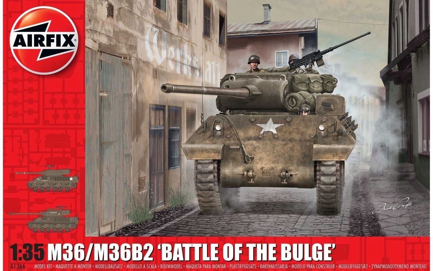 M36/M36B2 "Battle of the Bulge" Airfix Classic Kit tank A1366 1:35