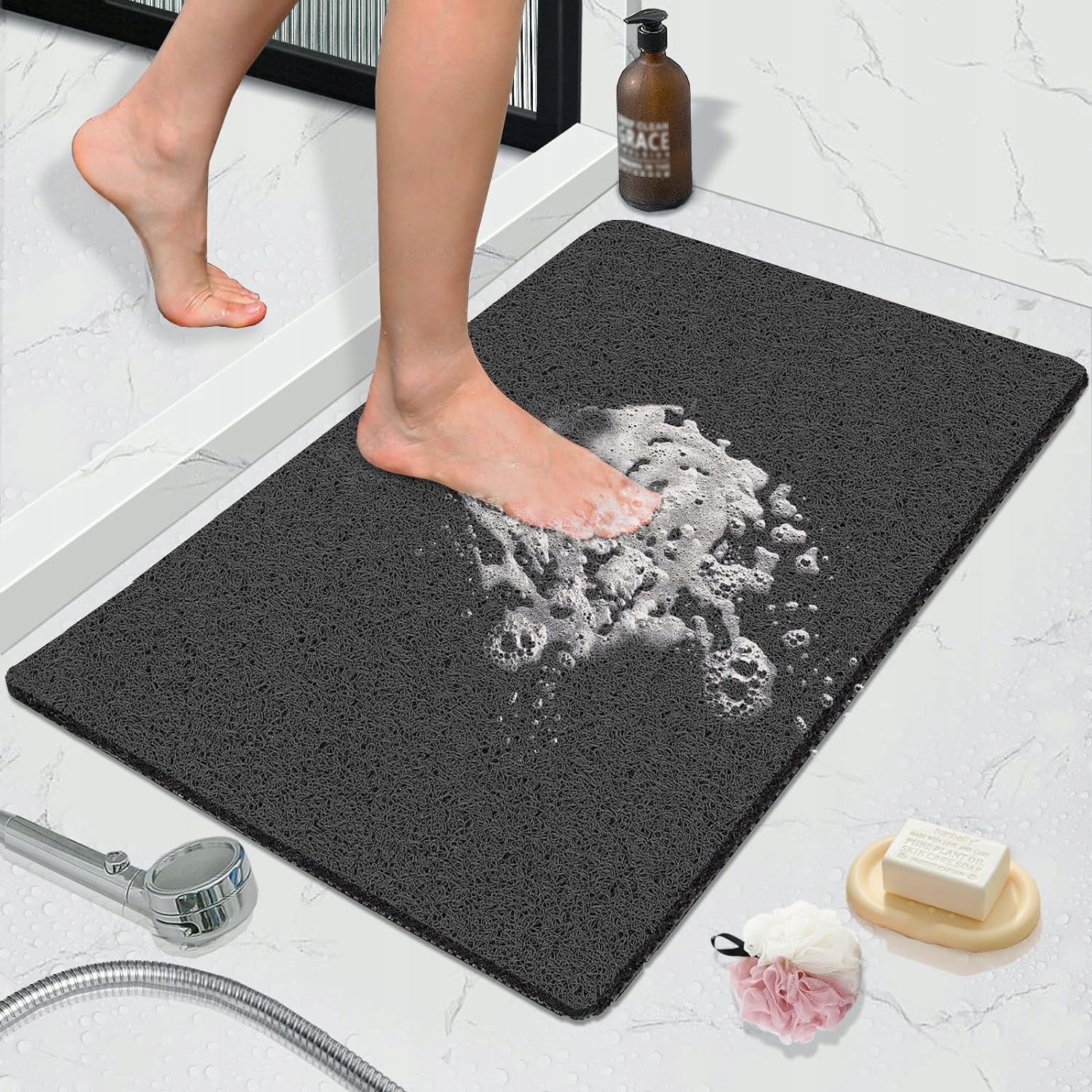 Antypoślizgowa Mata Prysznicowa Z Wzorem Loofah Szybkoschnąca Miękki Dotyk Kod producenta mata pod prysznic