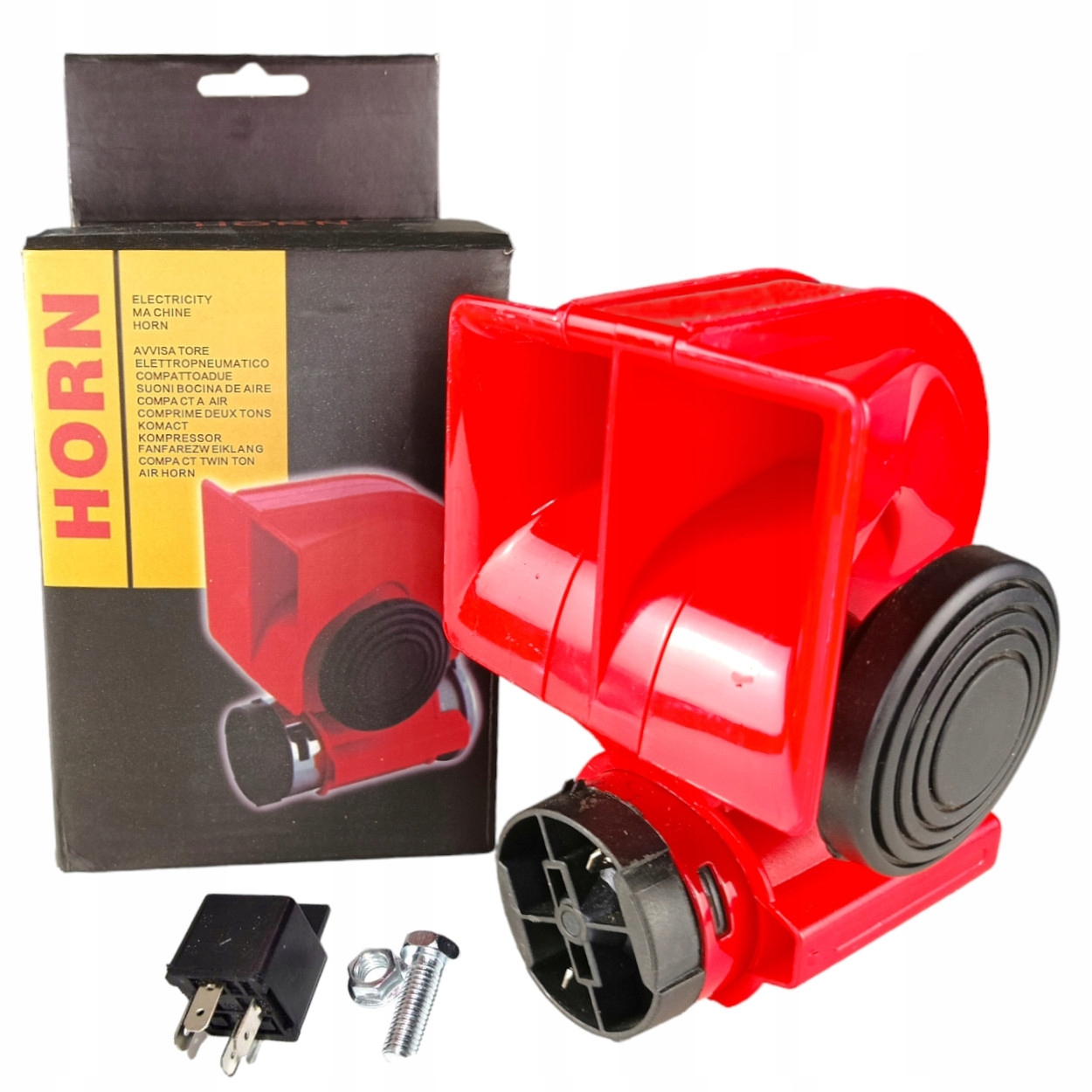 MOCNY KLAKSON 139 dB 12V FANFARA SYGNAŁ DŹWIĘKOWY KOMPRESOR DO SAMOCHODU