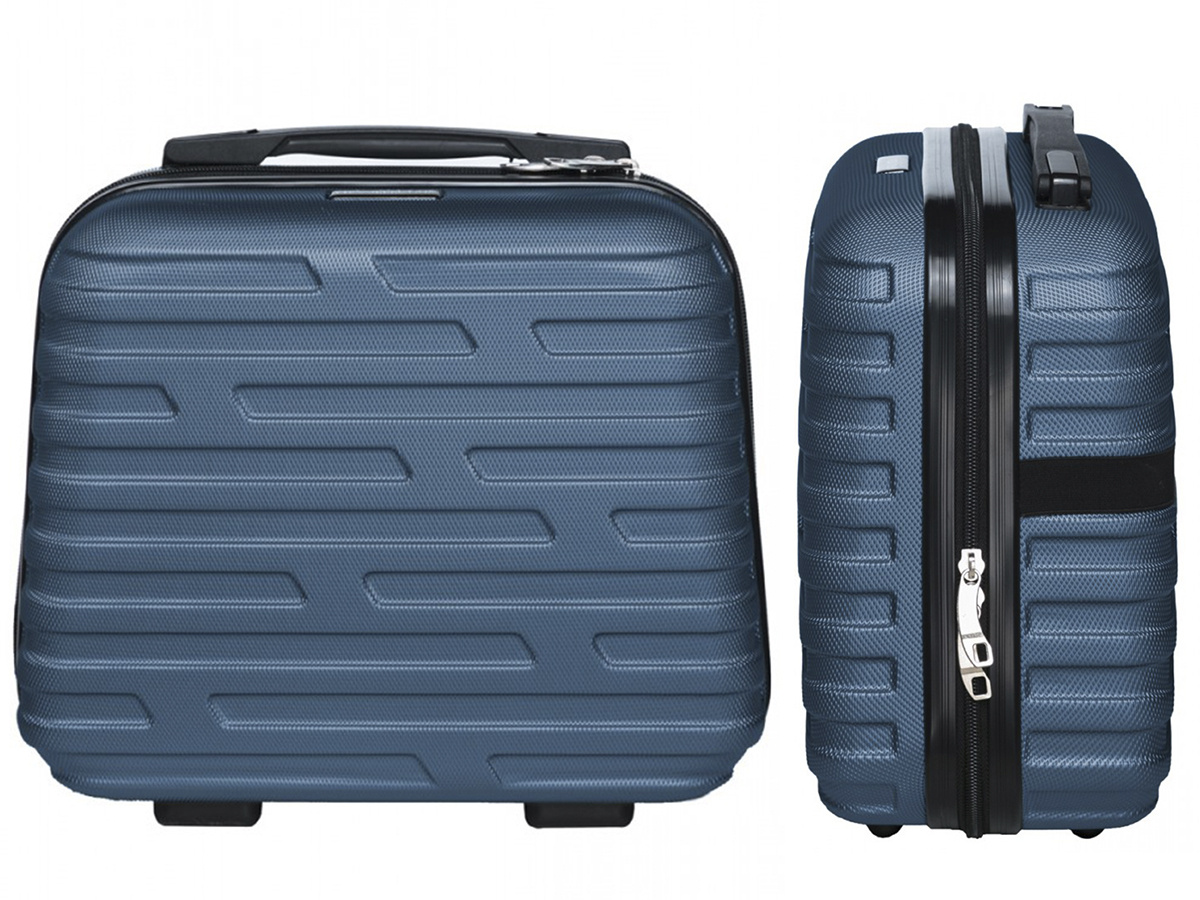 Kosmetická taštička kufřík vyztužený Vip Collection Costa Brava 14", modrá