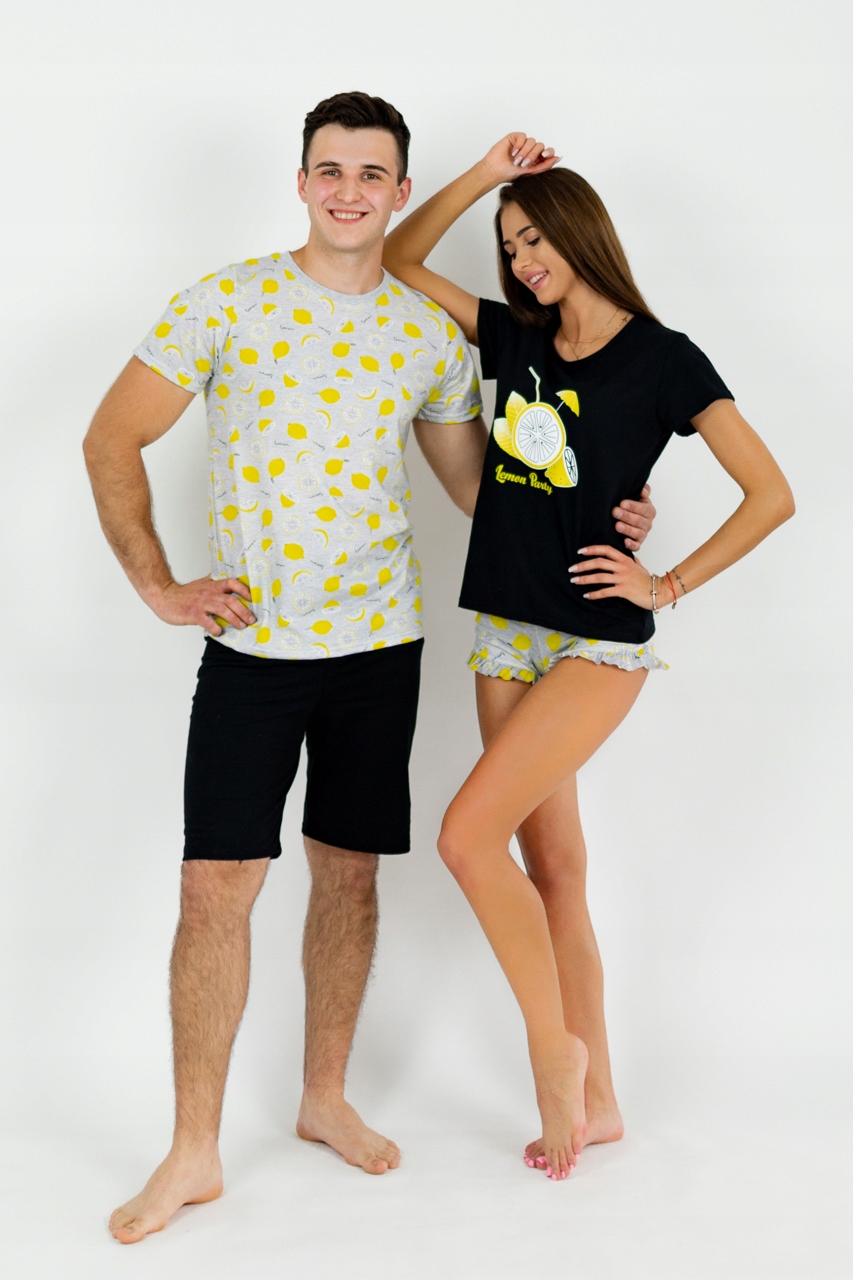 PIŻAMA MĘSKA KUBA CYTRYNKI LEMON SZORTY XXL