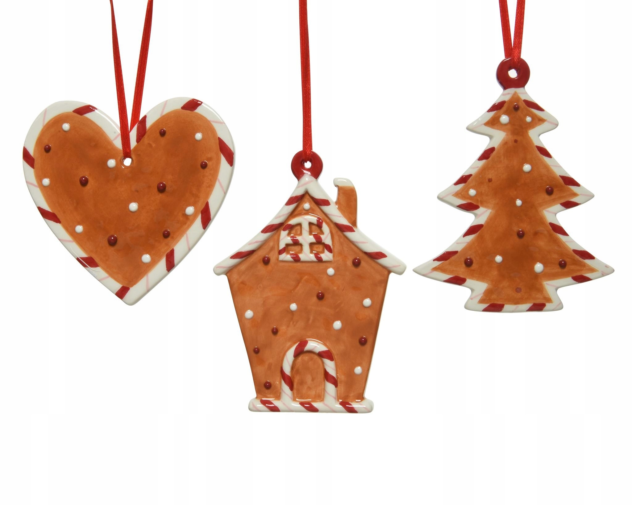 

Zawieszki choinkowe piernikowe domek serce choinka