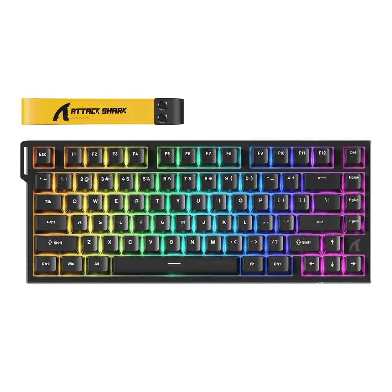 Attack Shark R82HE Magnetická Klávesnica 8KHZ Rapid Trigger Rgb Čierna