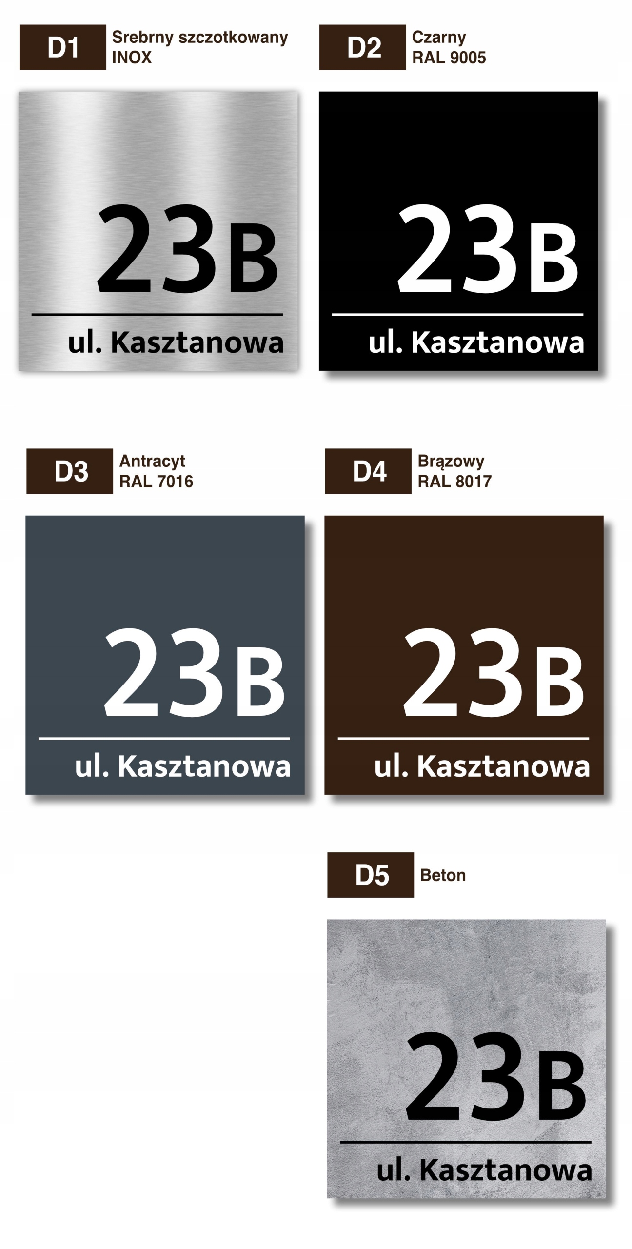 tabliczka tablica ADRESOWA numer domu 30x30 alu. Materiał aluminium