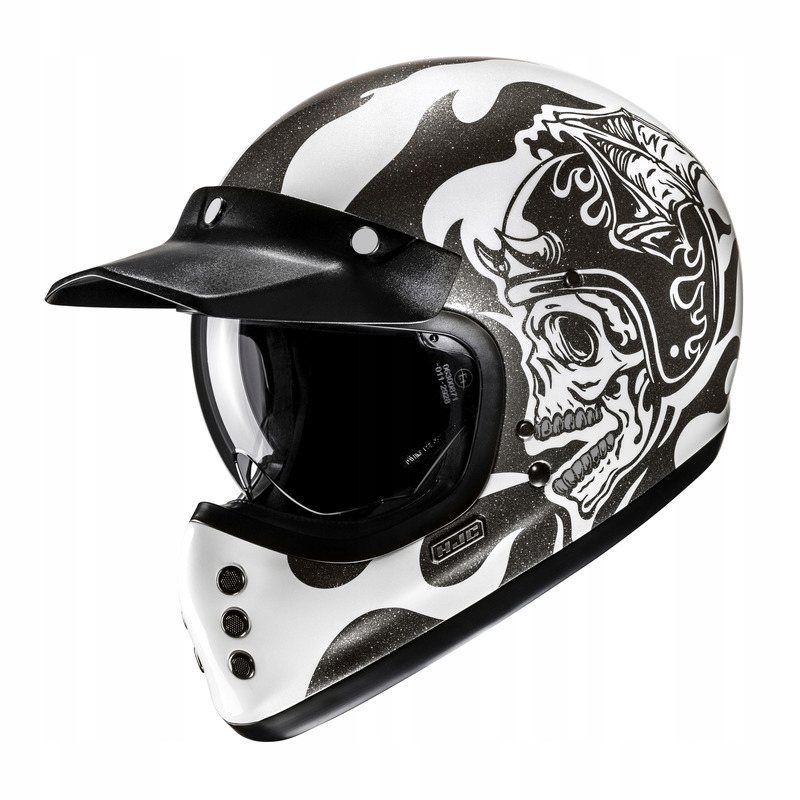 Motocyklová Prilba Hjc V60 Flame Black White M