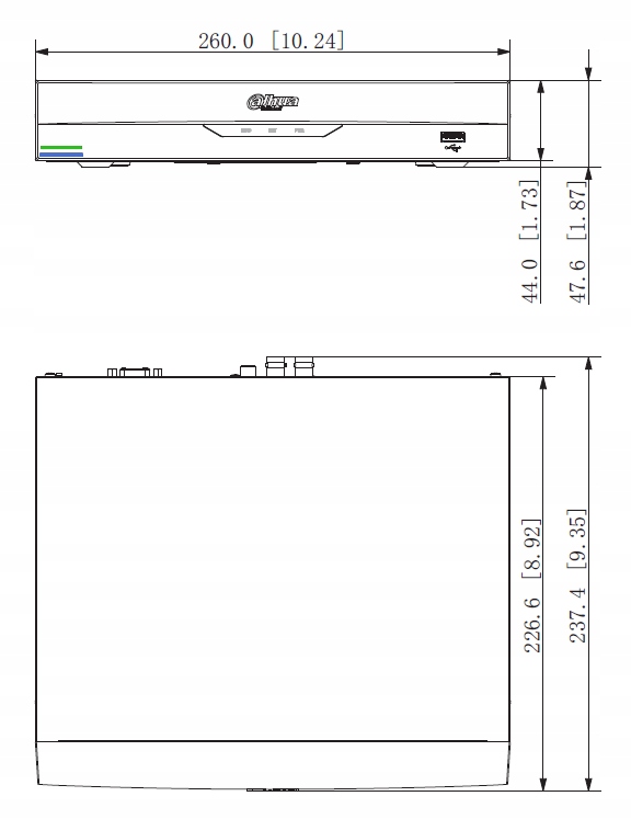 Rejestrator 5w1 DAHUA XVR5104HS-4KL-I2/4CH 8Mpx Pojemność zainstalowanego dysku 0 TB