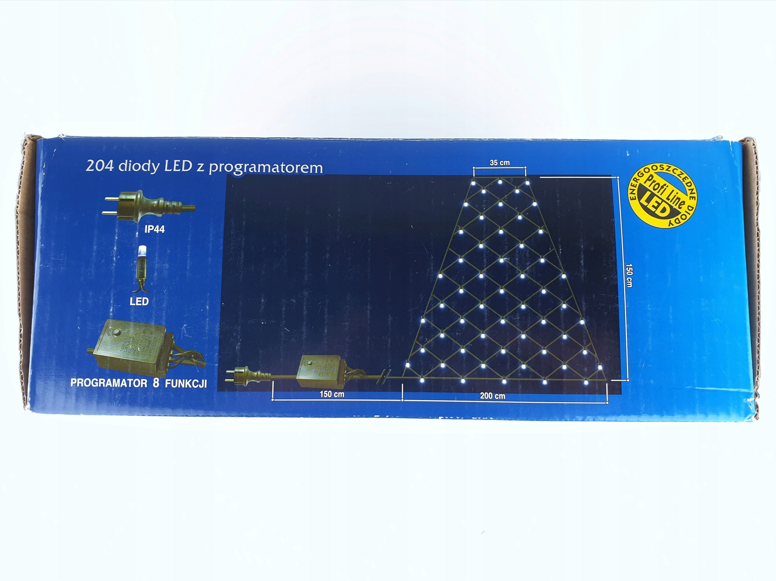 PROFESJONALNE LAMPKI CHOINKOWE 204 LED ZEWNĘTRZNE NA CHOINKĘ CHOINKA BIAŁE Kod producenta Profesjonalne oświetlenie LED IP44